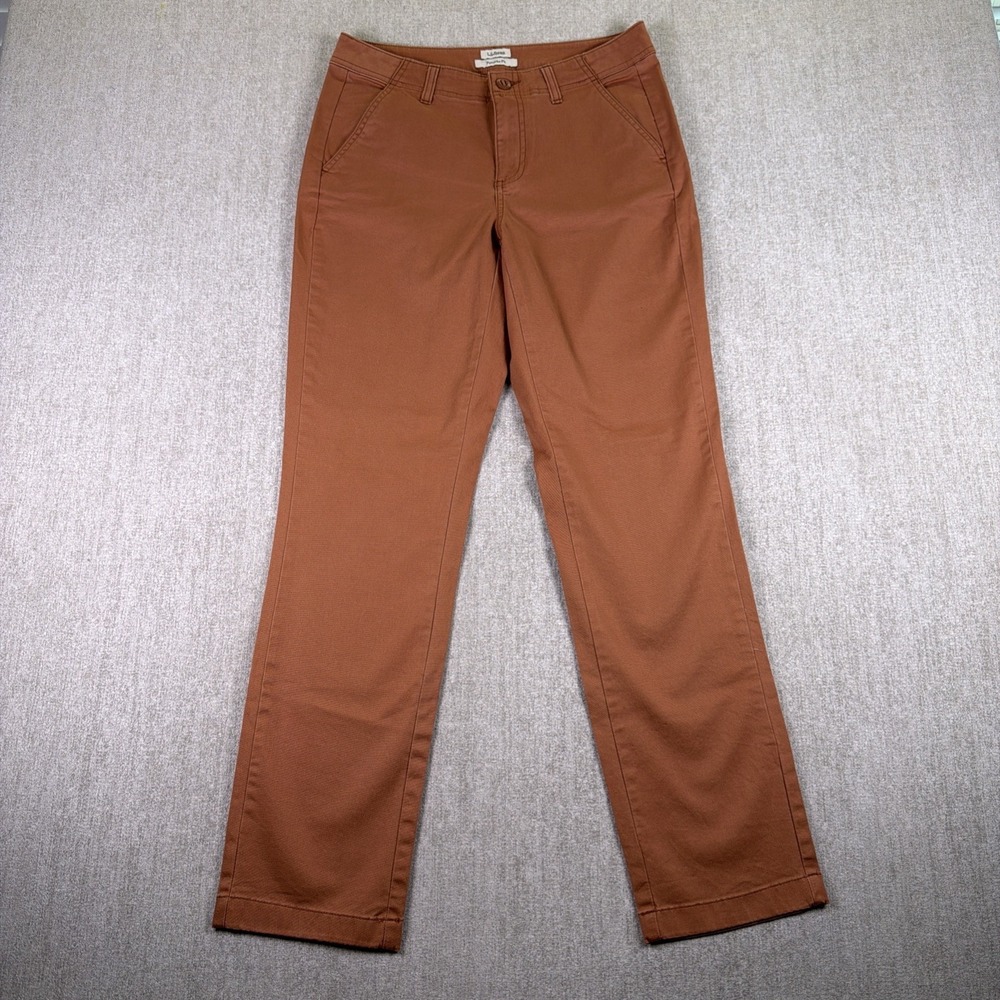 L.L. Bean Favorite Fit Pants Women 4 Pink Stretch Chino Straight‎ Leg Dusty Rose
